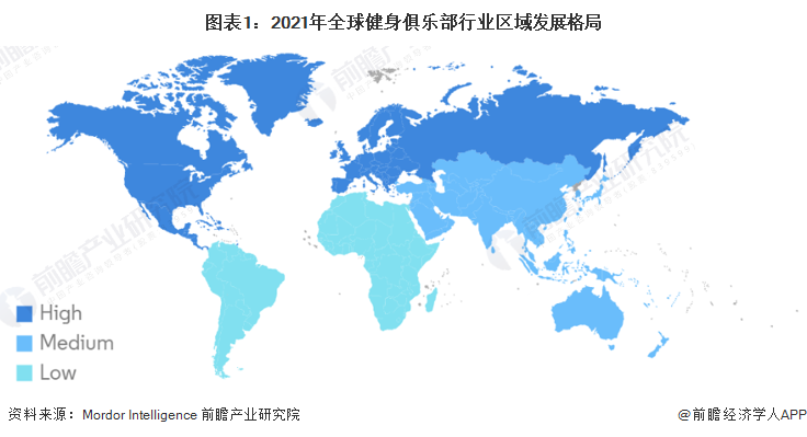 2022年全球健身俱乐部行业区域65WM SPORTS发展格局分析 英国市场规模